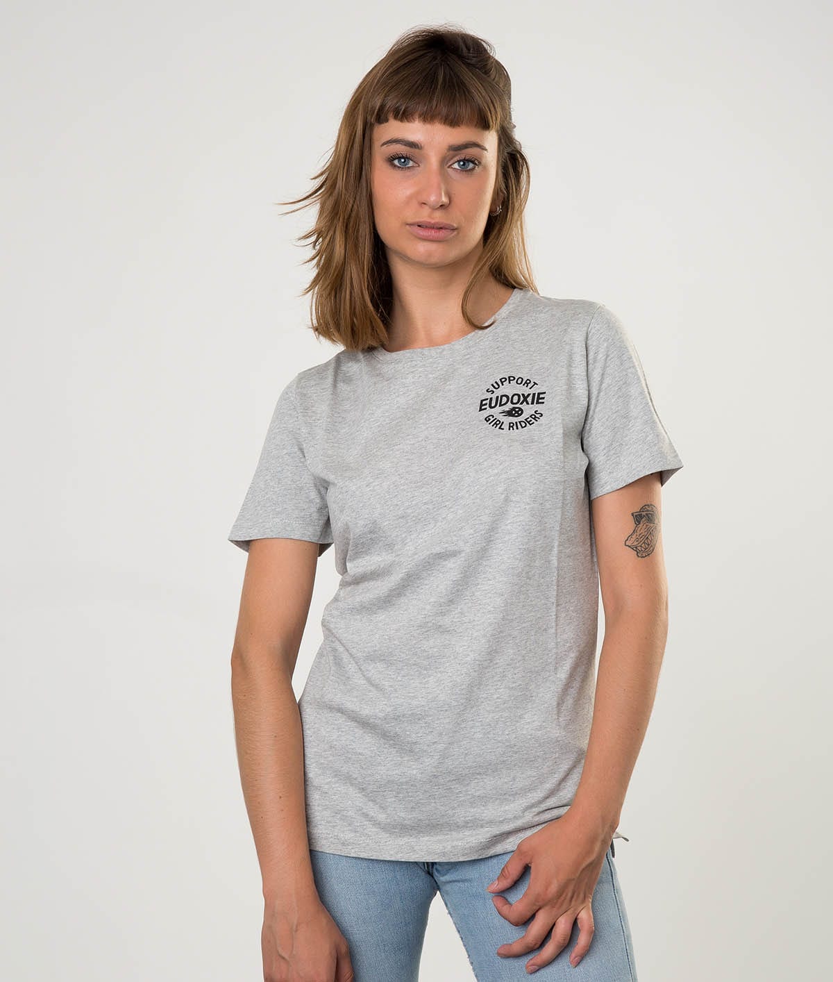 Eudoxie Marie Loose Grey T-Shirt - Large - Bild 2